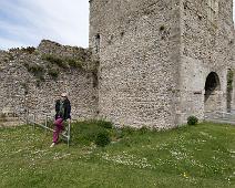 Else M. Skarheim f. 1947, England, Porchester castle, South England : Else M. Skarheim f. 1947, England, Porchester castle, South England